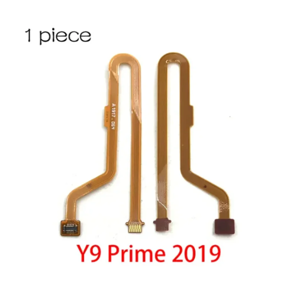 For Huawei Y9 prime 2019 Home Button Fingerprint key Flex Cable Sensor Touch ID Connector Repair Part Sensor Scanner Flex Cable