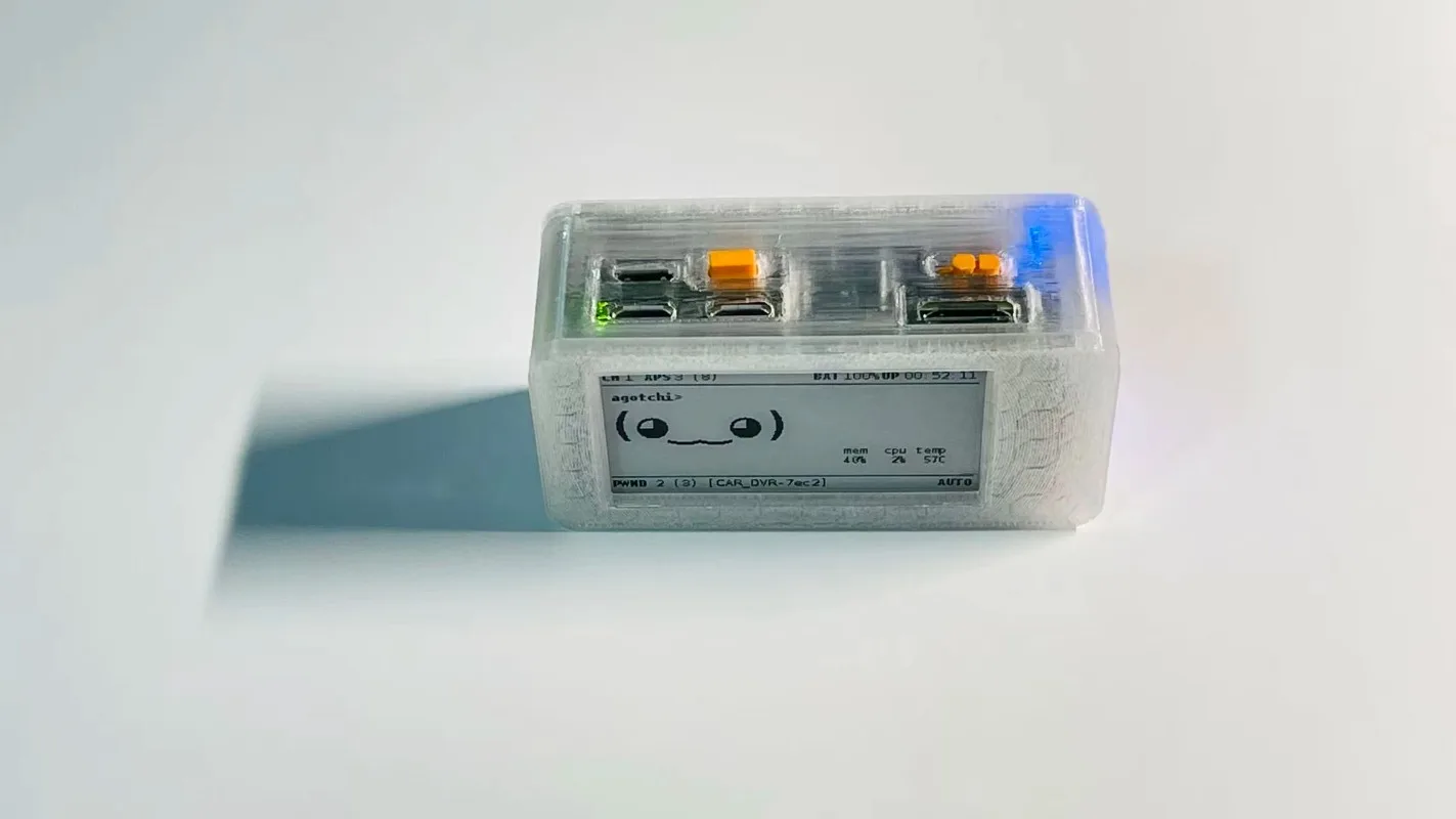 Original Raspberry Pi Zero 2W Pwnagotchi Slim Kit with e-Paper Screen, Preloaded 32GB TF Card & PiSugar Battery