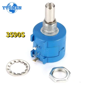 1 piece Precision Potentiometers Multivaltas 3590s Potentiometer Wrapped Resistor 100R 200R 2k 5k 10k 20k 50k 100k ohm 10 Main Sales Potentiometer 10K - №5