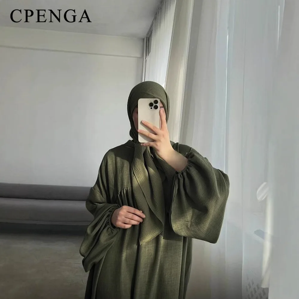 Vêtements d'allaitement modestes pour femmes musulmanes, Robe musulmane arabe élégante, Eid dubaï, Abaya d'allaitement uni, mode turque, Robe solide, 2025