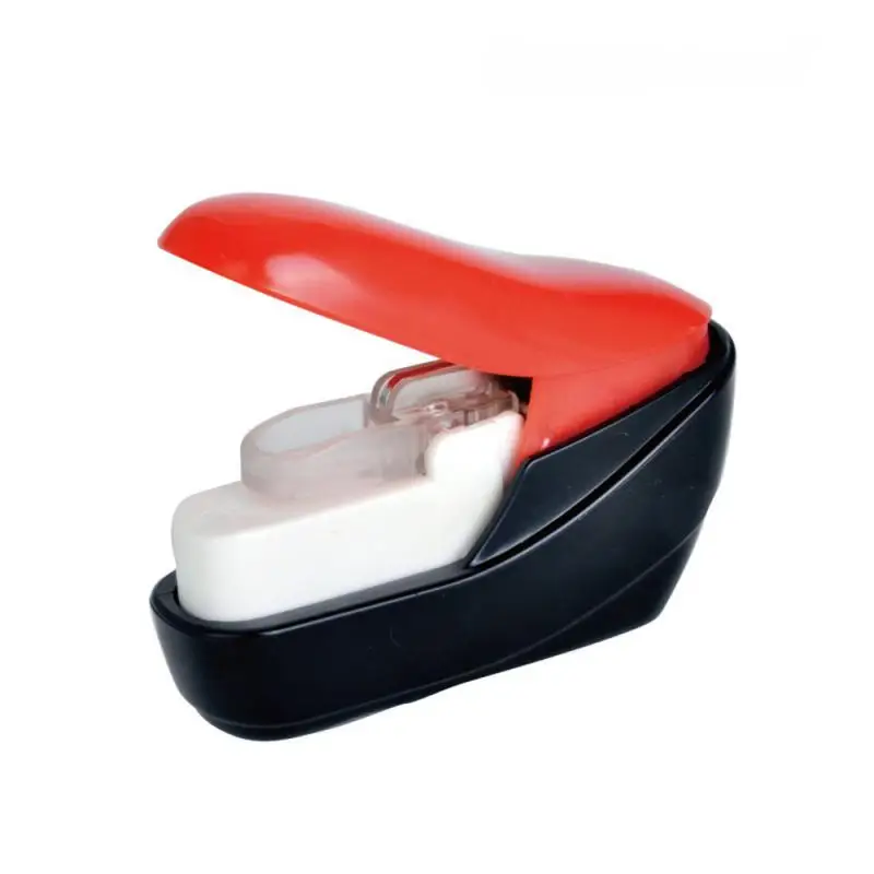 Mini grampeador sem unhas, fácil e sem esforço, grampeador de livros, sem grampos, material de encadernação de escritório, material escolar