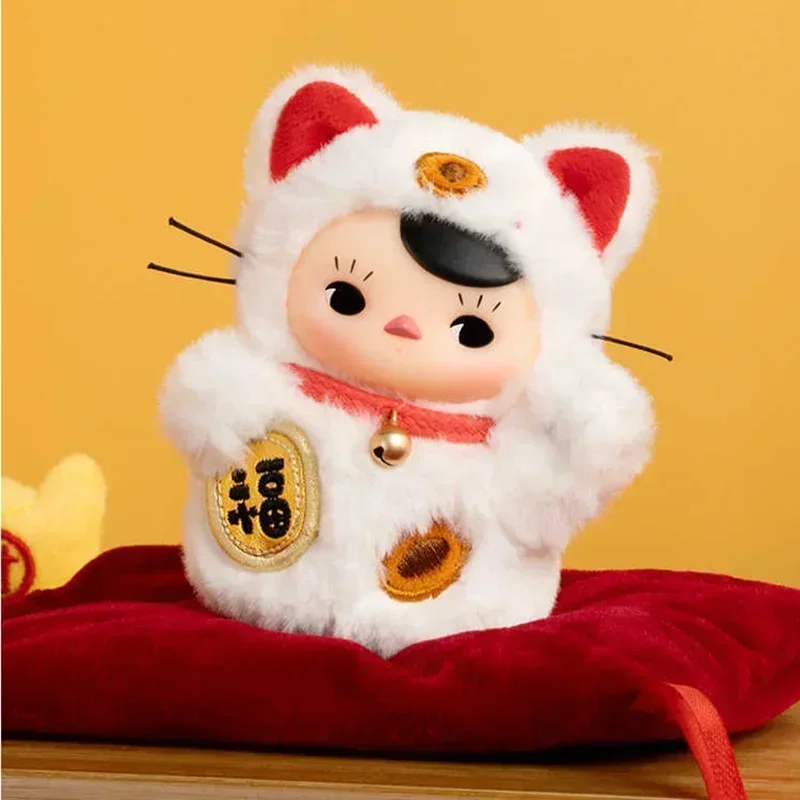 Genuine Roly Poly Kitty Pucky Meowth Tumbler Vinyl Plush Series Blind Box Kawaii Pucky Guess Mystery Box  Model Ornament Toy