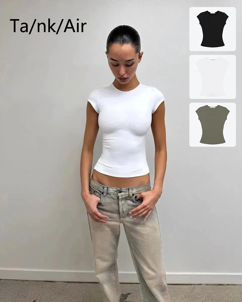 

Летняя женская футболка с круглым вырезом, однотонная футболка, детская футболка хорошего кроя, приталенного кроя и очень удобной ткани