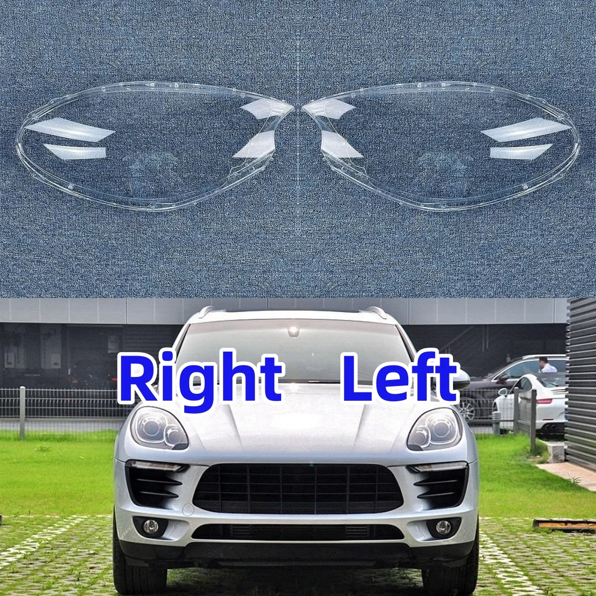 

For Porsche Macan 2014 2015 2016 2017 Headlight Cover Headlamp Shell Transparent Lens Plexiglass Replace Original Lampshade