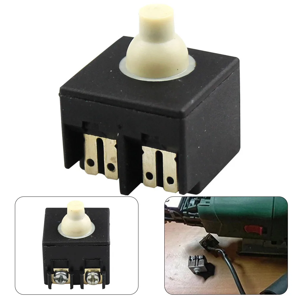 AAAAAAngleGrinderSwitch Replacement Push Button Switch 2.5x2.5cm For  100 Polisher Accessory Power Tool Accessories