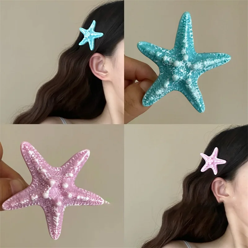 

New Fashion Shell Starfish Shape Hairpin Barrettes for Women Hair Accessories Hair Clip Summer Seaside Vacation Headwear Заколки