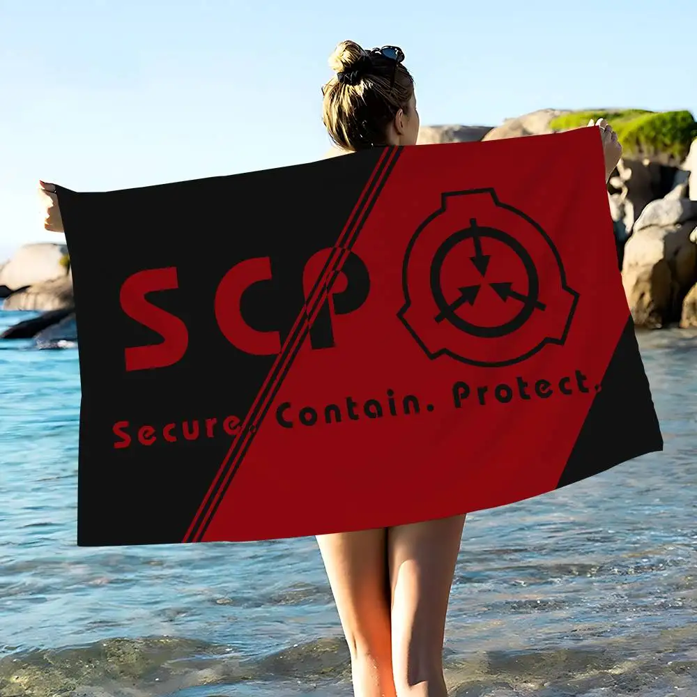 Scp F-Foundation Game Microfiber Blanket Quick Drying Beach Towels Oversized Printing Super Absorbent Pool Towel Blanket