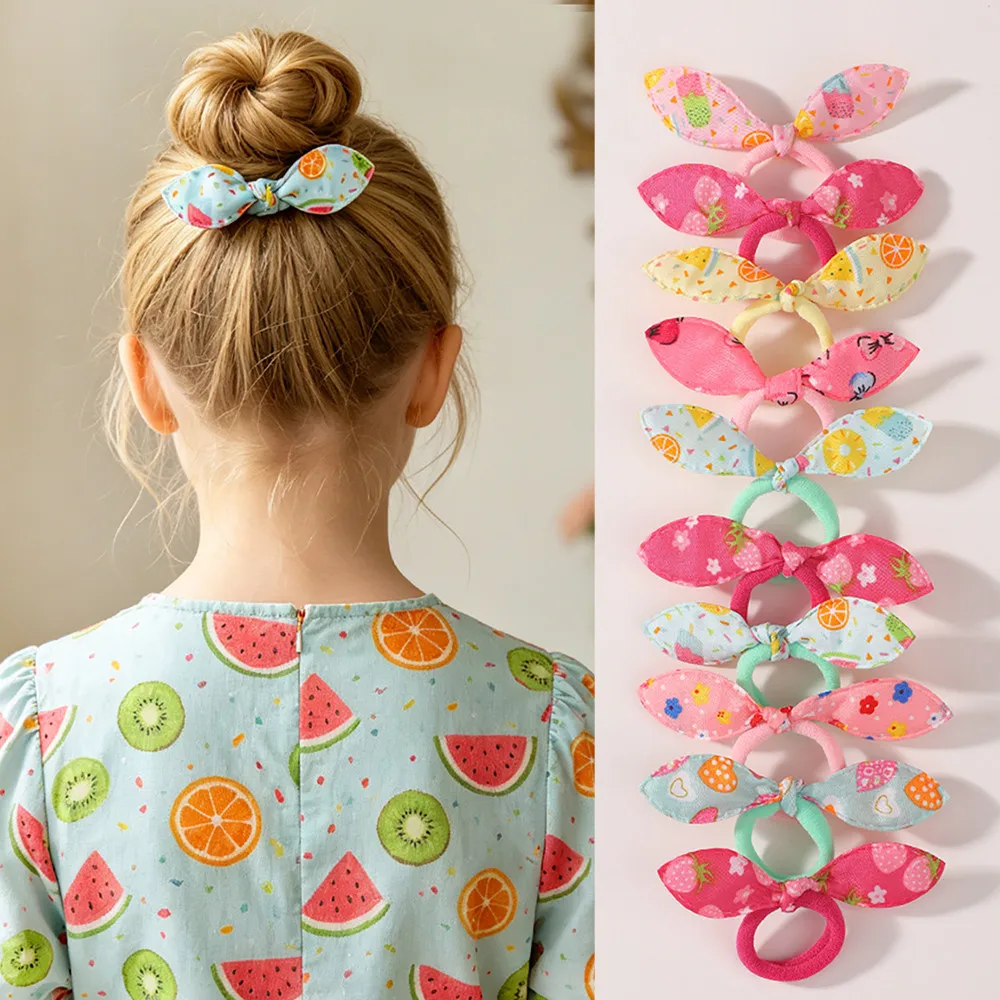 BABY BOWS 10 Stück/Set Bunte Haarschleifen für Kinder Mädchen Elastische Haarbänder Haargummis Haarschmuck