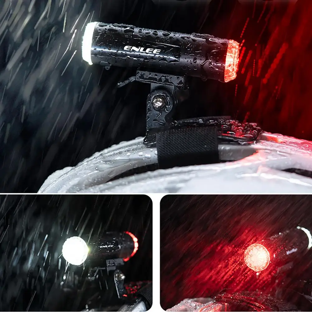 IP66 Helmet Light Rechargeable Super Bright Helmet Cycling Front Rear Light Waterproof Bicycle Torch Lamp Taillight Flashlight