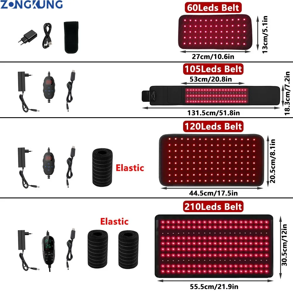 

660nm850nm красный и инфракрасный светодиодный пояс для терапии, облегчение боли в всего тела, обертка для сжигания жира, обертывание для похудения, талии, плеч, спины, мышечная подушечка