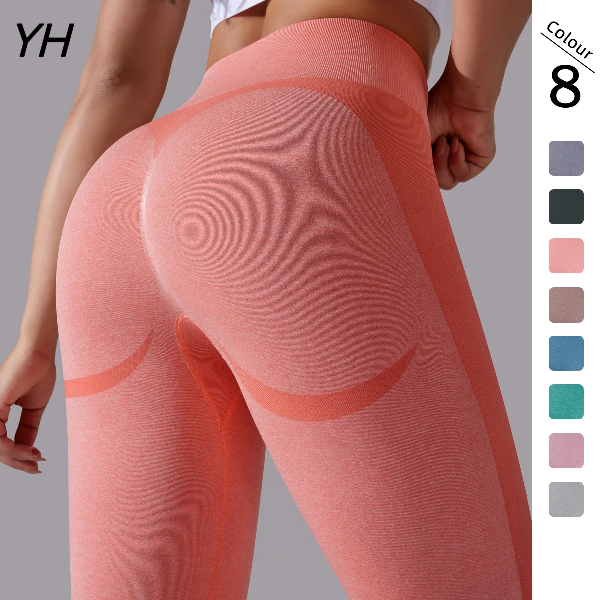 New Fitness Women Sport Seamless Leggings High Waist Elastic Solid Yoga Leggings Gym Jogging Quick Dry Push Up Slim Pants Female