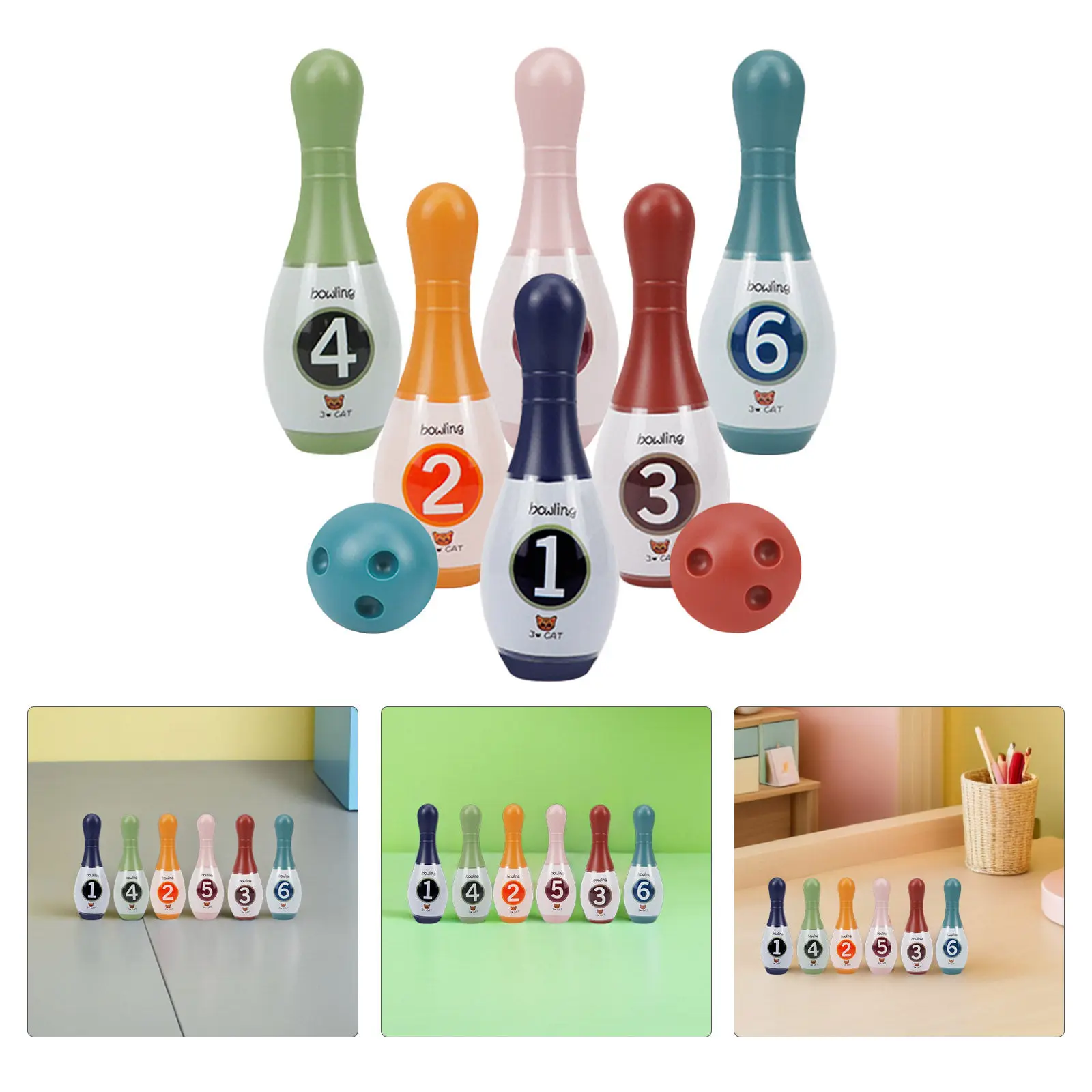 

Набор для игры в боулинг в помещении: кегли, шары, счетчик очков, для развития координации рук и глаз, семейная игра для родителей и детей