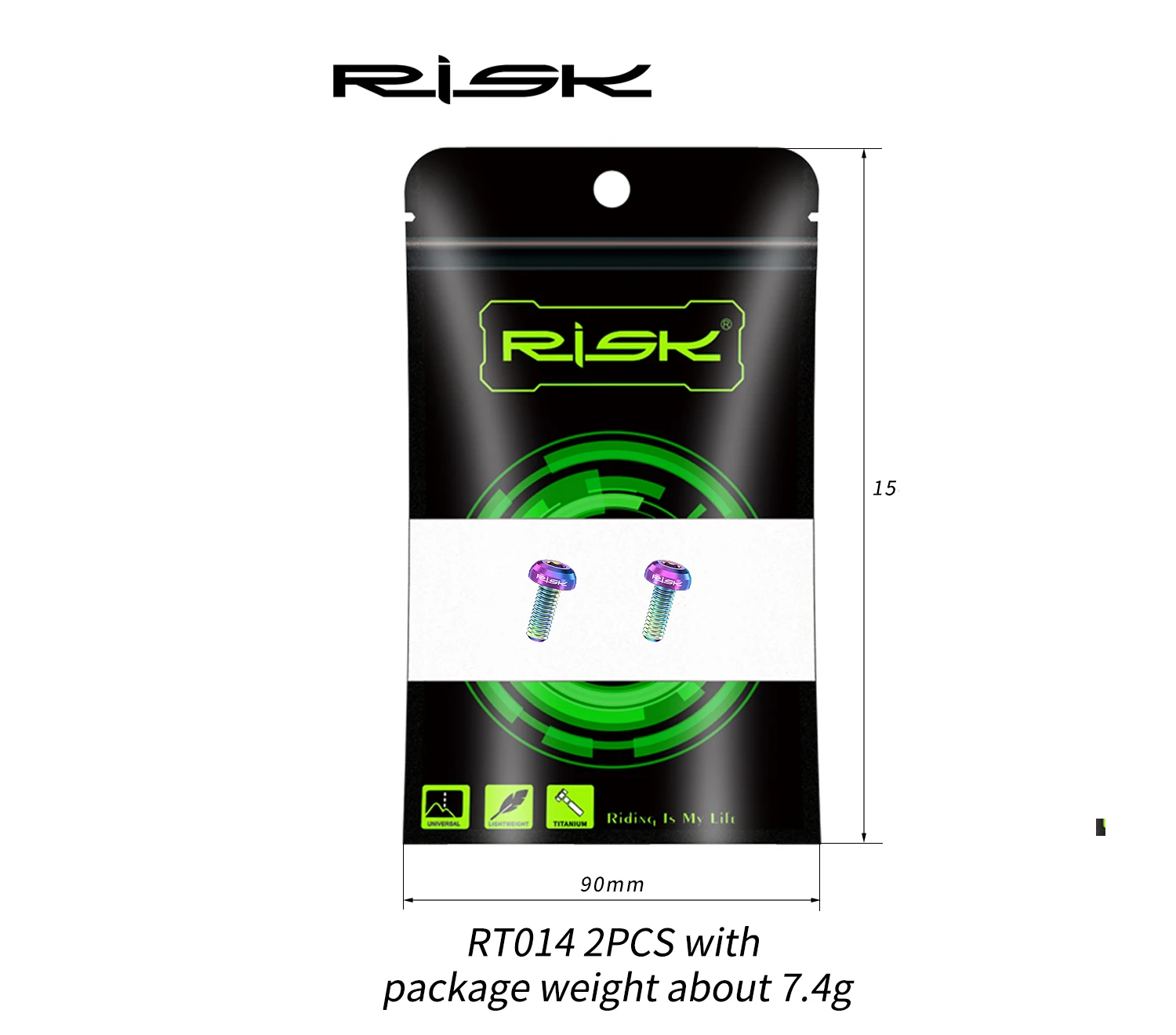 RISIKO 2 teile/schachtel Straße MTB Titan Legierung Fahrrad M5x12 Wasser Flasche Käfig Befestigungs Schrauben Luftpumpe Halter Halterung Feste Schraube – Detail 4