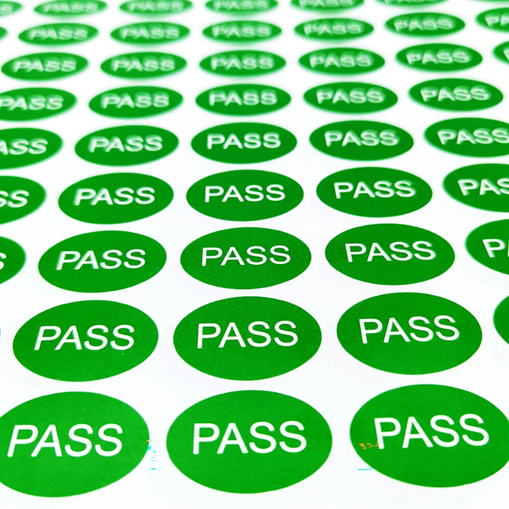 

2000pcs PASS Sticker QC Quality Inspection Mark Warehouse Category Labels Factory Labeling Storage Decals packaging stickers