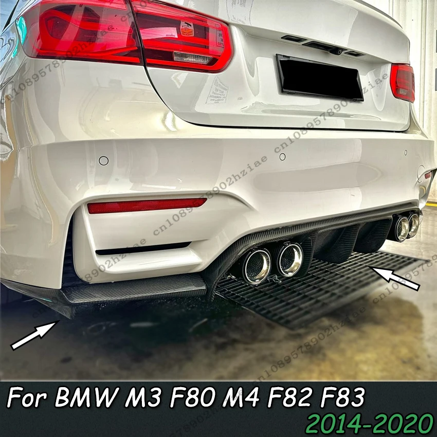 

Задний бампер V-образного стиля, диффузор, сплиттер, боковой спойлер для BMW M3 F80 M4 F82 F83 2014-2020, задняя защита для губ, автомобильные аксессуары