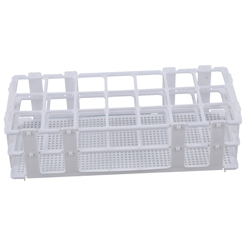 Hot TTKK 3X kunststof reageerbuisrek voor 30 mm buis, 21 putjes, wit, afneembaar (21 gaten)