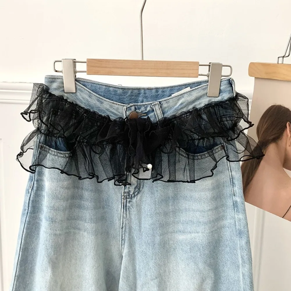 Mode Balletcore Mesh Mini Röcke Koreanischen Stil Kurze Rüschen Röcke Y2k Hohe Taille Butt Vorhang Mädchen