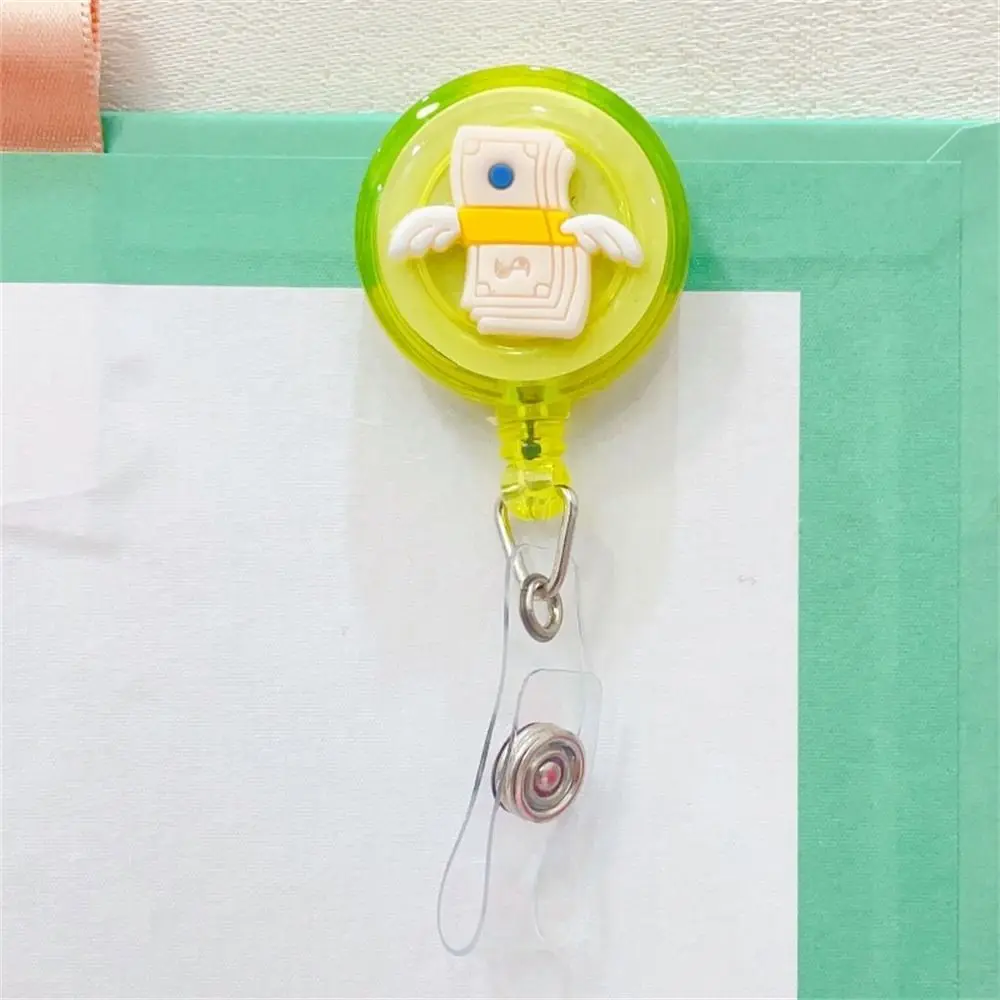 ABS Cute Card Holder Nurse Doctor Students Cartoon Badge Holder Retractable Badge Reel Name Card Holder ID Card Clips