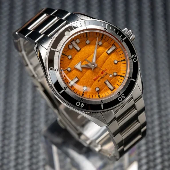 

Мужские автоматические часы Proxima, 39 мм, механические наручные часы, водонепроницаемость 20ATM, светящийся керамический безель, сапфировое стекло, текстура пустыни, PT5000