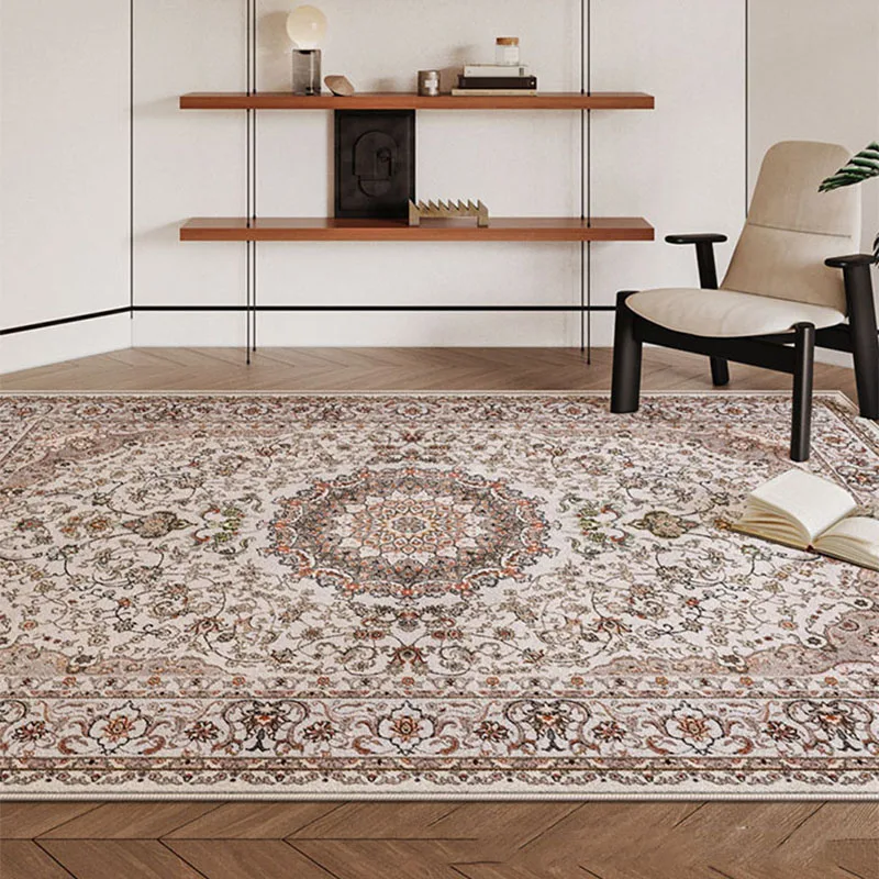 Persian Living Room Carpet Vintage American Style Soft Area Rug for Home Decor Fluffy Cloakroom Bedroom Carpets Bedside Mat