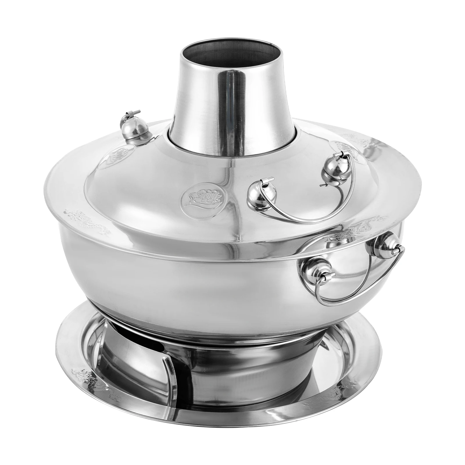 Stainless Steel Hotpot, Chinese Meat Hotpot, Lamb Outdoor Cooking Utensils, Picnic Pot 2.3-QT