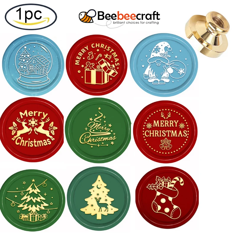 1PC Christmas House 3cm Wax Seal Stamp Vintage Craft Sealing Stamp Head For Cards Envelope Wedding Packaging Scrapbooking