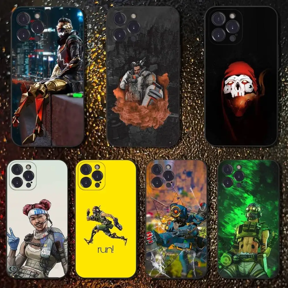 

Apex Legends Wraith Phone Case For iPhone 16,15,14,13,12,11 Plus,Pro Max,XS,X,XR,SE,Mini,8,7,Soft Silicone Black Cover