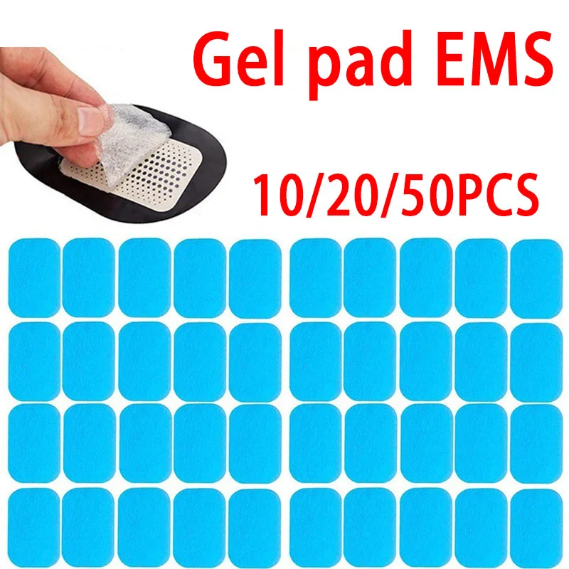 10/20/50pcs Almohadillas de Gel de Repuesto para Electrodos EMS, Parches de Gel para Masajeador, Estimulador Muscular