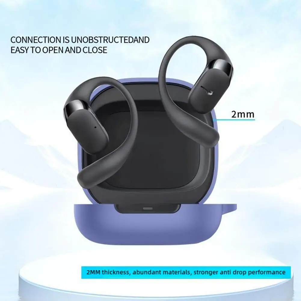 Silicone Protector Case for SHOKZ OpenFit 2 T920 Earphone - Shockproof & Scratch Resistant Cover, Protection G7Q3