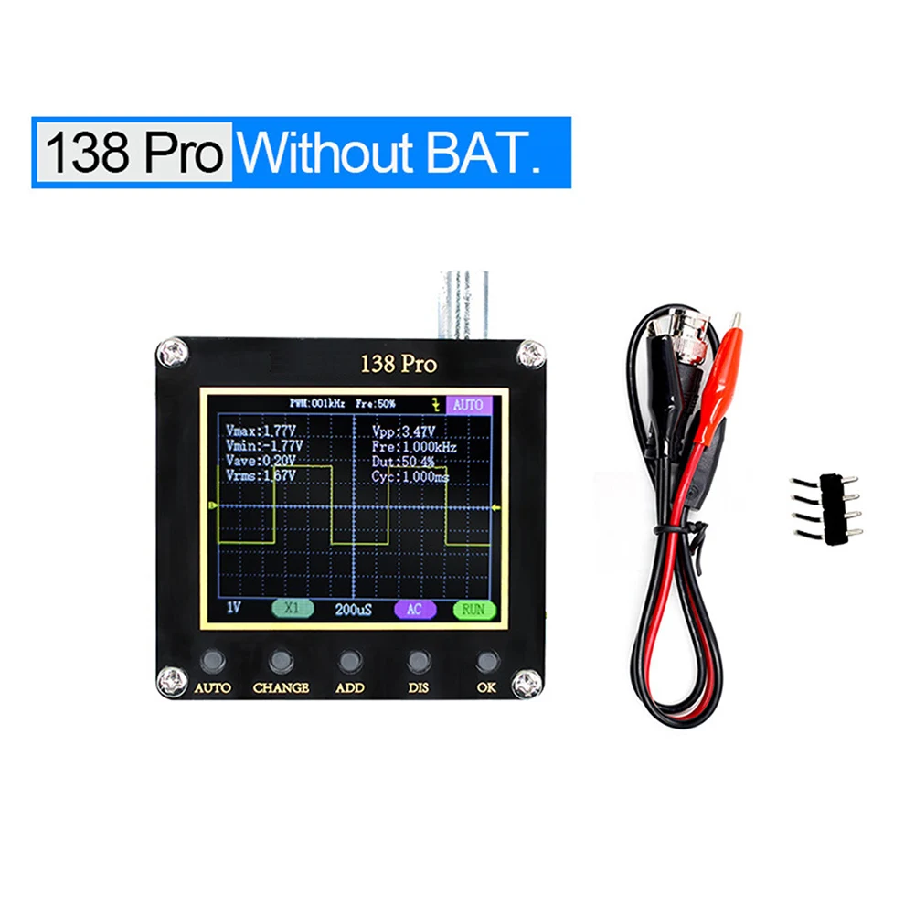 Digital Oscilloscope 138Pro Oscilloscope Kit Educational Purposes 200KHz Bandwidth Multiple Waveform Detection