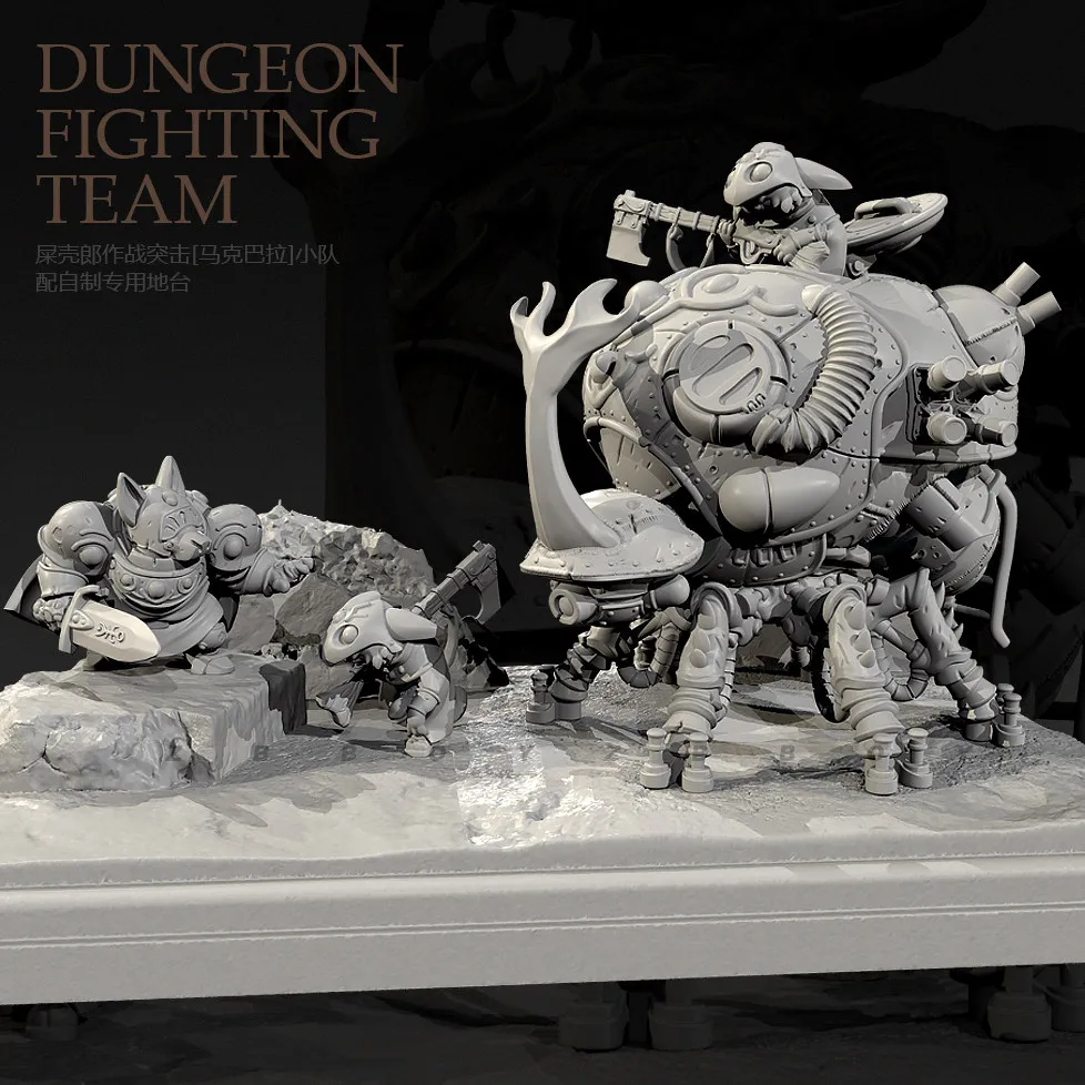 

The height of man 23mm 35mm 45mm Machine Special Agent Team Resin model kits colorless and self-assembled TD-7743/3D