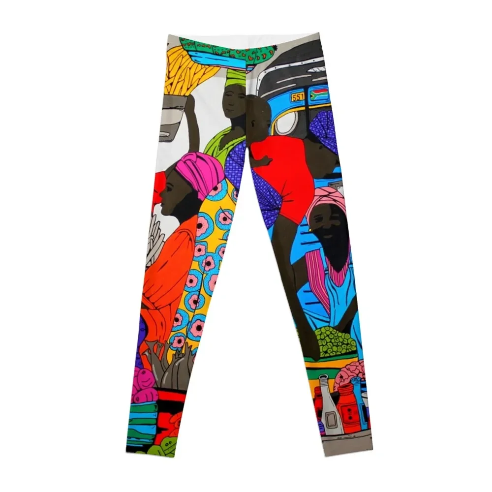 

African marketplace 2 Leggings Legging sport Women's fitness Women's tights Womens Leggings