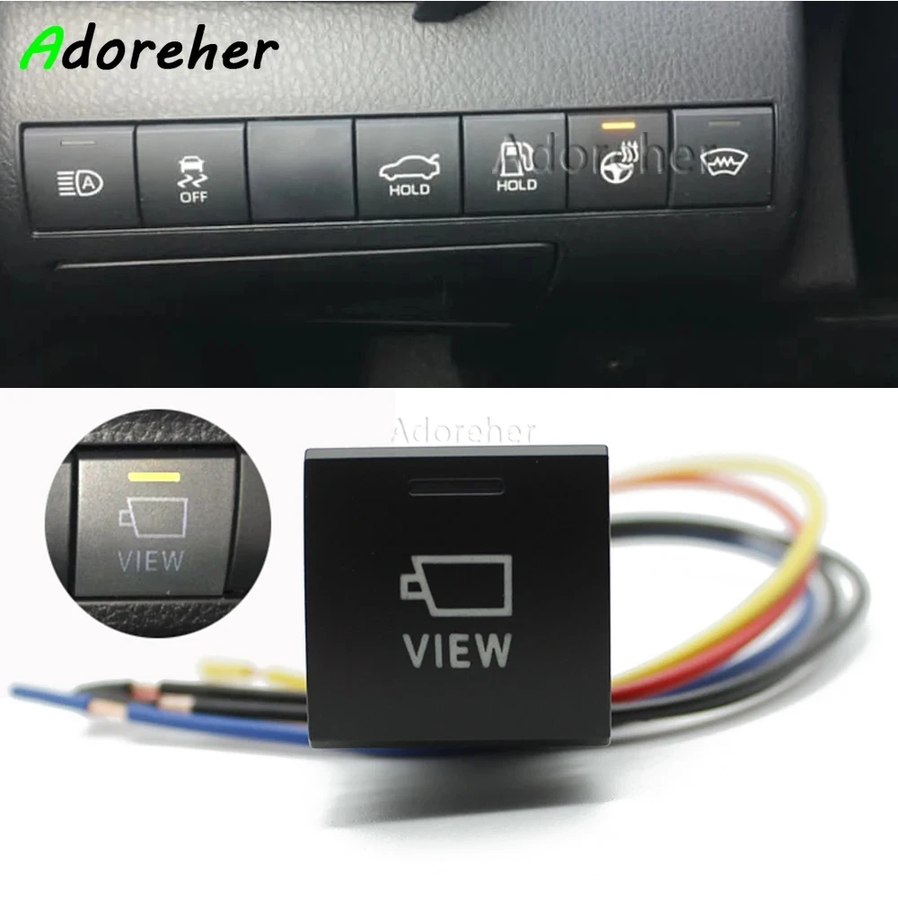Car illuminate LED Light Camera View Switch Control Button For Toyota Camry Altis Hilux LC300 2018 Rav4 Prado 150 accessories