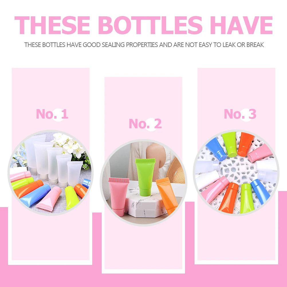 

30pcs Lotion Dispensing Tubes Squeeze Bottles Travel Containers Refillable Hose Face Hand Cream Lightweight Practical