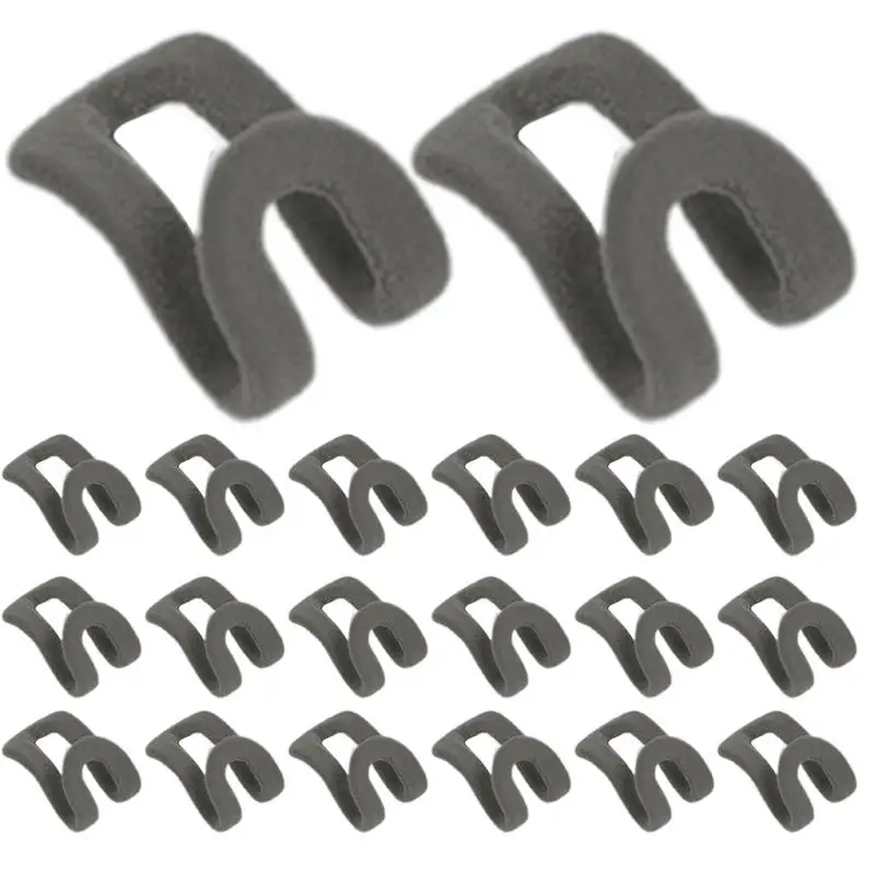 Hanger Connector Hooks Pack Of 20 Flocking Closet Hanger Connectors Clothes Hanger Clips Small Hanger Extender Hooks Hanger