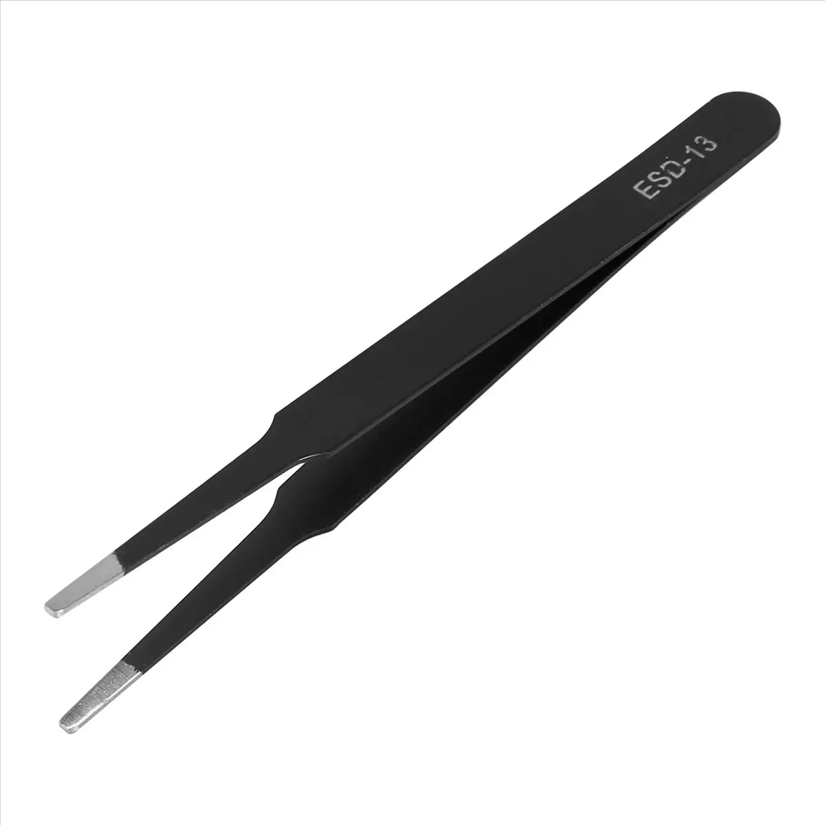 BAAQ Anti-static Flat Square Tip Stainless Steel Straight Tweezers 4.7