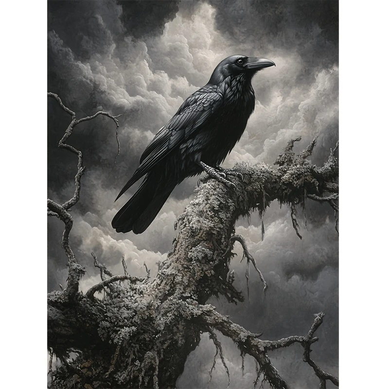 

Crow Dark Sky 500/1000/1200/2000 PCS Jigsaw Puzzles Family Activity Games for Gameroom Bedroom Gifts Home Decor