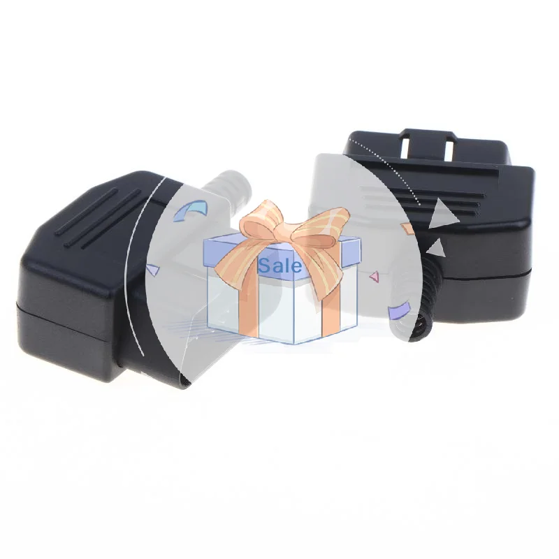 OBD2 16 Pin Male Connection Cable Plug with ON OFF Switch Durable Shell Adapter for Car Performance Testing Work