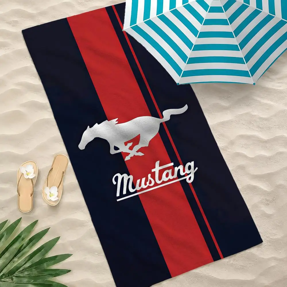 Car Ford Mustang Towel Towel Beach Towel Oversized Quick Dry Towel Absorbent Soft Swim BeachTowels for Men Women