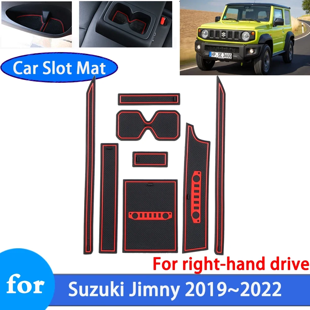 Right Drive Anti-Slip Gate Slot Mat For Suzuki Jimny JB64W JB74W 2019 2020 2021 2022 Car Interior Accessories Non-slip Door Mats