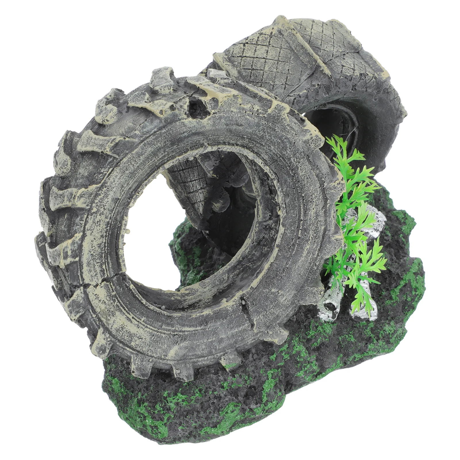

Aquarium Fish Tank Resin Car Tire Ornament Realistic Hideout Shelter Shrimp Hiding Place Decorative Landscaping Aquarium