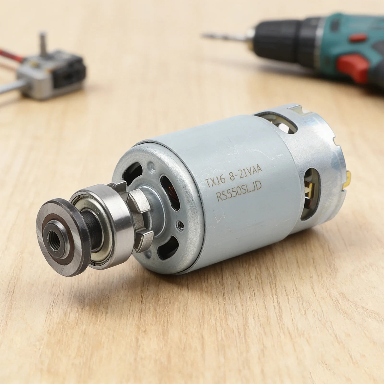 1Pcs Angle Grinder Motor Compatible With 16.8V/18V/21V 550 Lithium-ion Angle Grinder Bimetal Motor 08082 Power Tool Parts