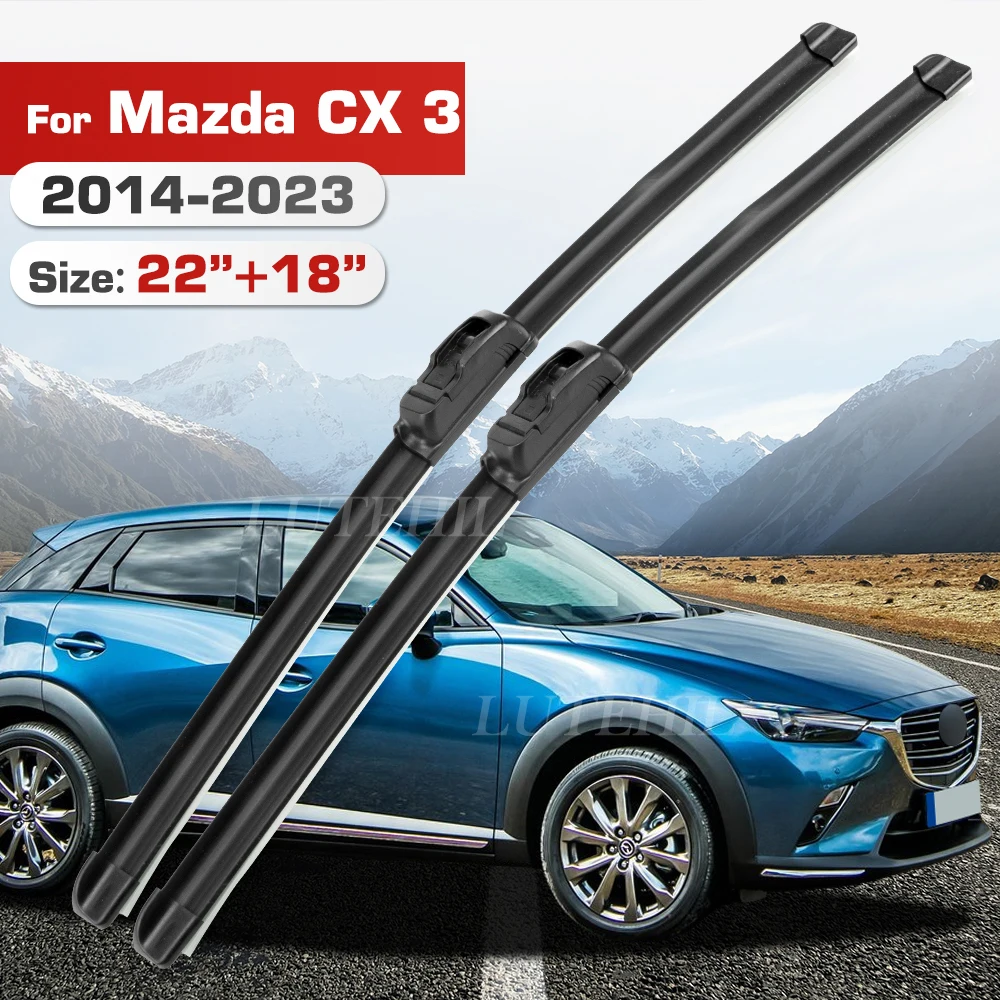 

Wiper For Mazda CX-3 CX3 2014-2023 2015 2016 2017 2018 2019 2020 Front Blades Windshield Windscreen Window Brush 22"+18"