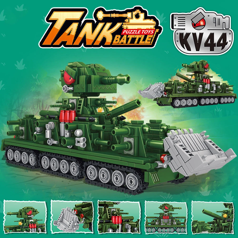 

905PCS MOC Tech Military Tank Model Building Blocks Toy Set, Creative KV44/99 Tank Decorative Vehicle Bricks Toy, Holiday Gifts