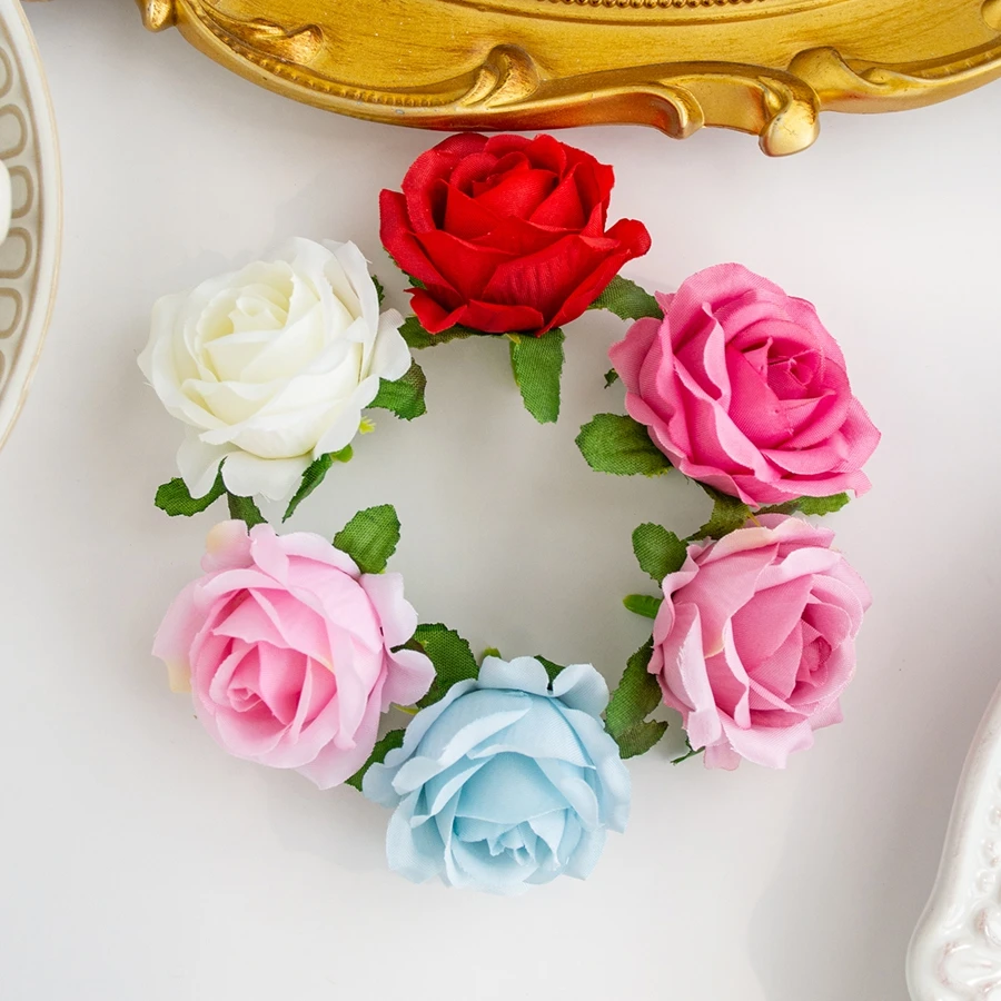 10/20PCS Artificial Flower Cheap Silk Rose Head Home Vase Wedding Garden Yard Decoration Outdoor Party DIY Gift Wreath Scrapbook