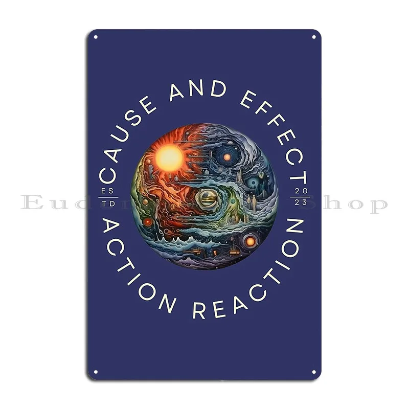 Hermetic Principle Cause And Effect Metal Plaque Poster Customize Cinema Printing Personalized Poster Tin Sign Poster