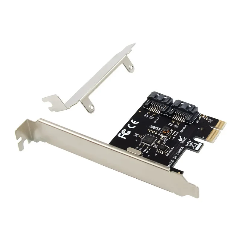 

PCIE X1 к SATA III 6 Гбит/с двухпортовый адаптер SATA 3.0, преобразователь диска, подъемная карта, 500 МБ/с, чип PCI Express 2.0 ASM1061
