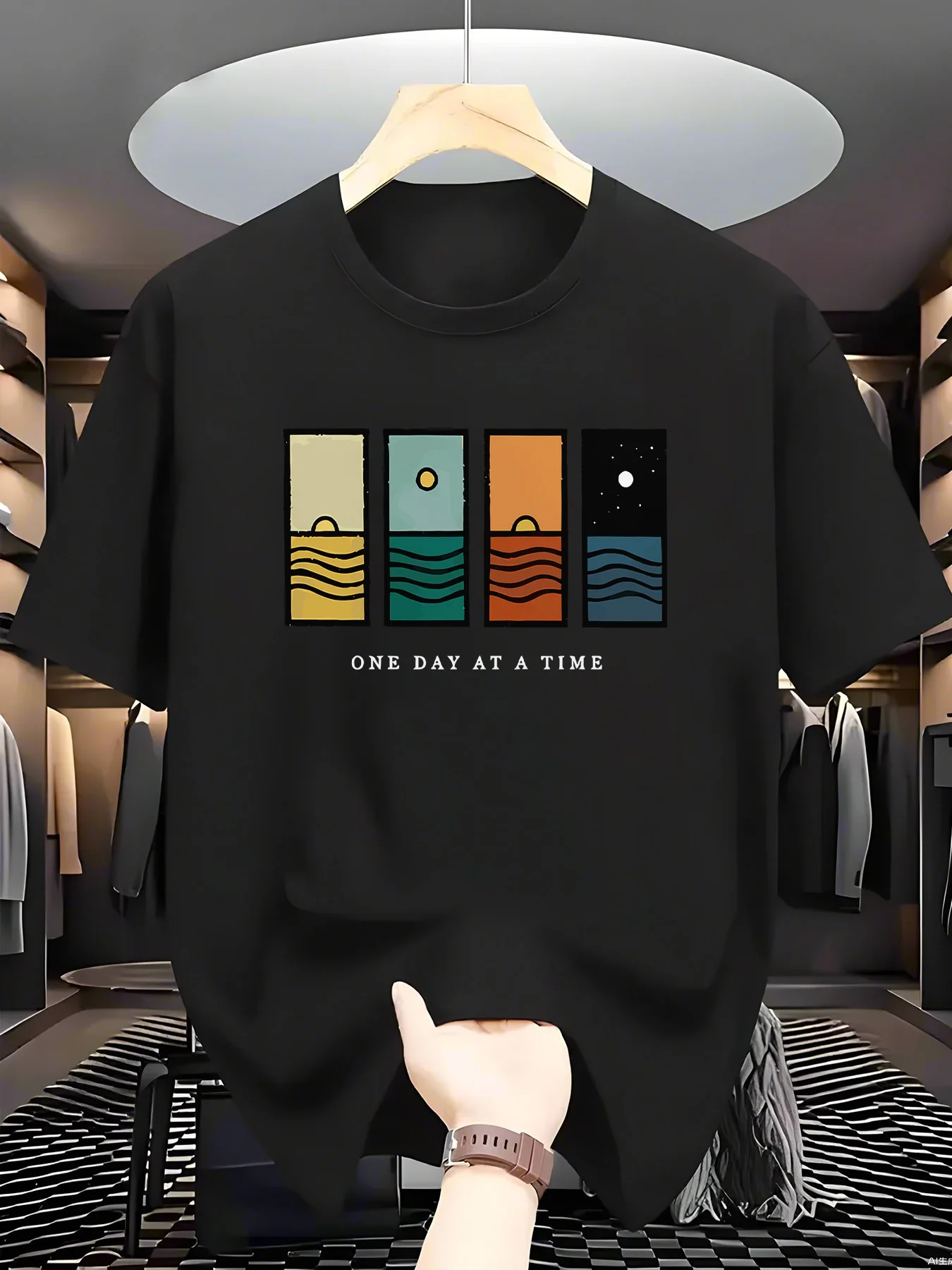 Chaomu Weaving Lan printing creative theme, polyester material smooth surface easy to take care of, trendy and fashionable,