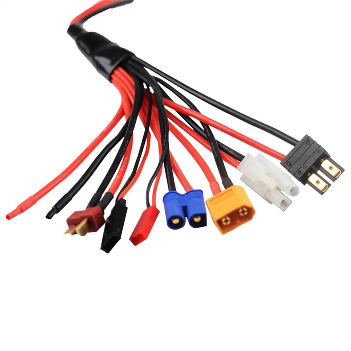 TCE Eight in One RC Lipo Battery Charger Splitter Cable Adapter Connector 4.0mm Banana Plug to JST Plug EC3 Futabas Tamiyas