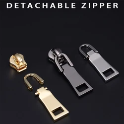 Q0KE Metal Zipper Fixer Repair Replacement Pullers Kits Metal-Plated Zippers Sliders for Backpack Suitcase for Jacket Bags Coat